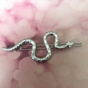 ❣️6/$20❣️ Silver Snake Hair Clip